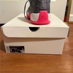 Jordan Two Trey Sneakers in Gray and Pink